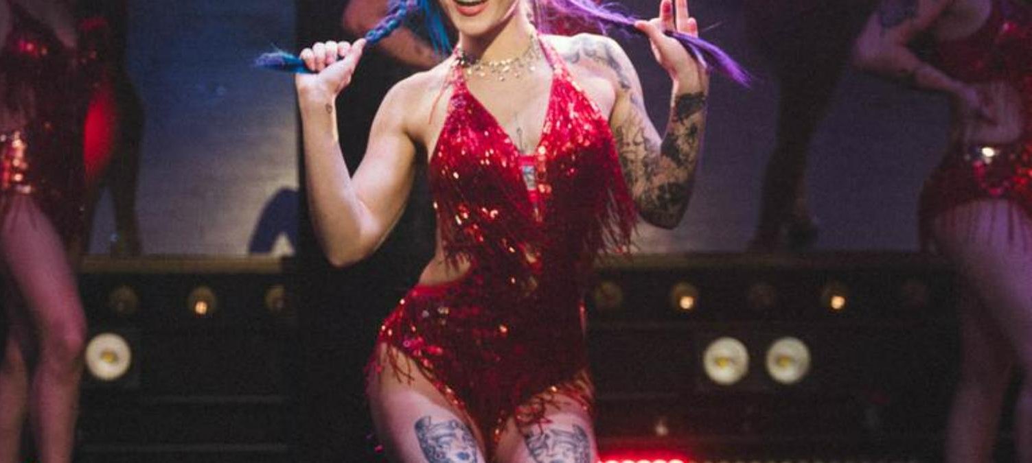 Burlesque performer on stage at The Boom Boom Room